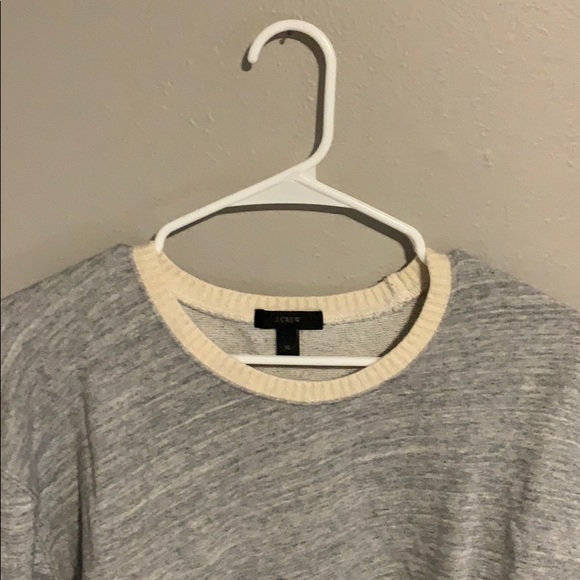 J. Crew Gray/Off White Long Sleeve Sweater- XL - Picture 3 of 4